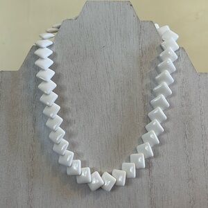 Trifari white vintage necklace